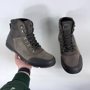 Sorel Ankeny II Hiker Plus Hiking Boots Men's 14 Gray Lace-Up Waterproof Outdoor